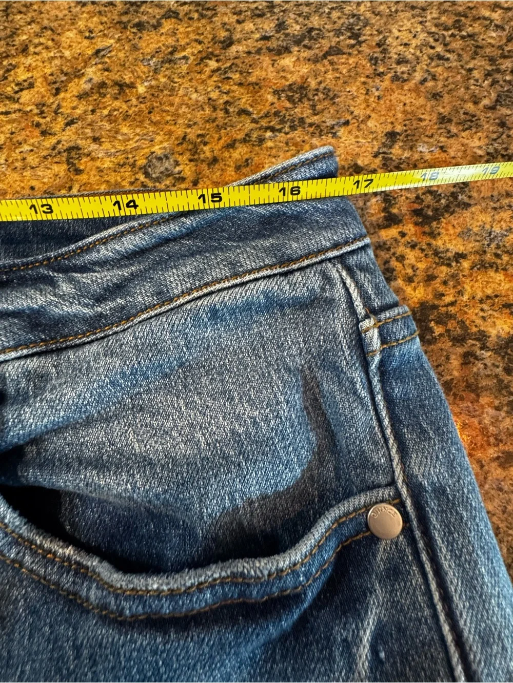 Quince Comfort Stretch High Rise Relaxed Straight Jeans Womens 32 Blue Organic - Picture 13 of 13